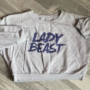 Lady Beast - Beast Mode Brand Crop  Top Sweatshirt One Size Fits All